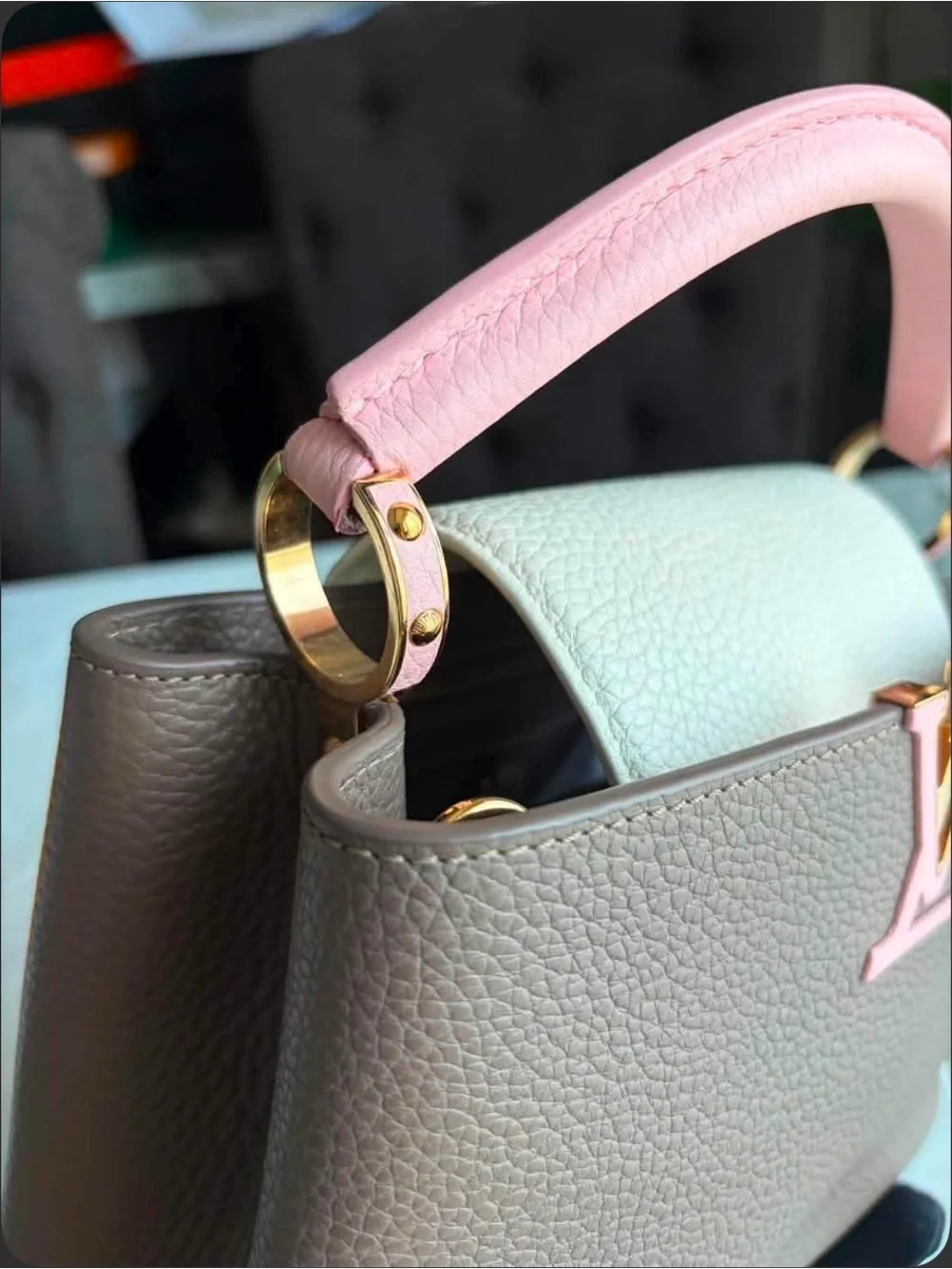 Price firm. Louis Vuitton Tri Color Taurillon Leather Capucines BB Shoulder Bag